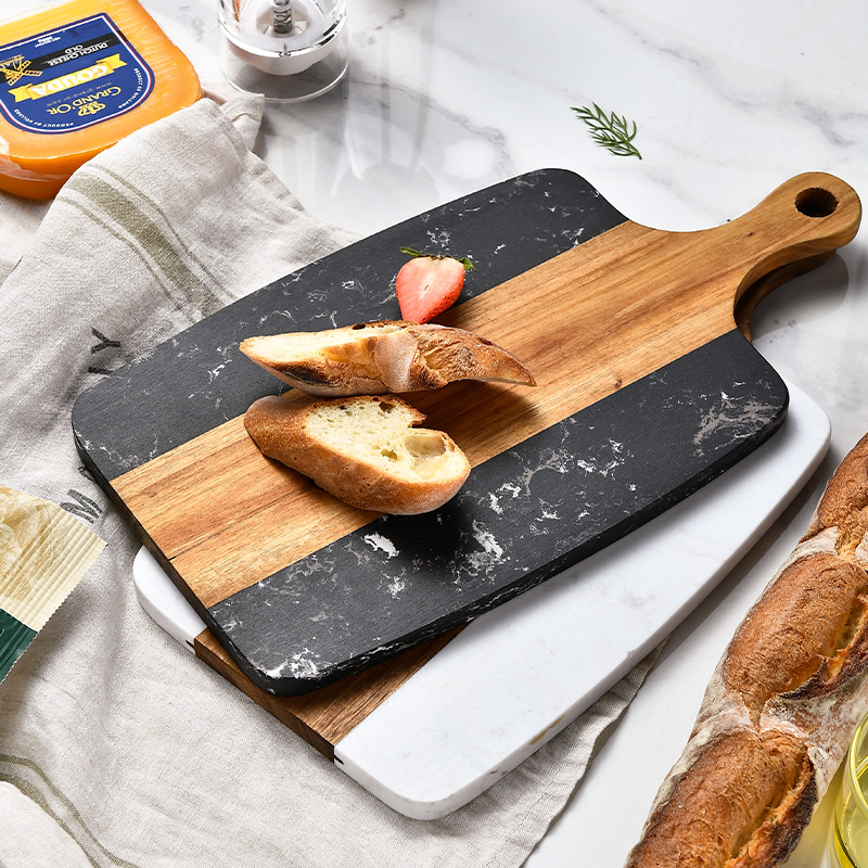 Marble Serving Board - Mahoniehouten snijplank met houtnerf - Omkeerbare