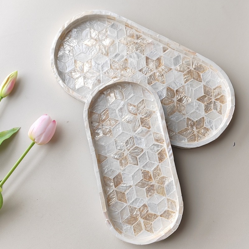Marble Serving Board - Noordse luxe natuurlijke schelp dienblad creatief
