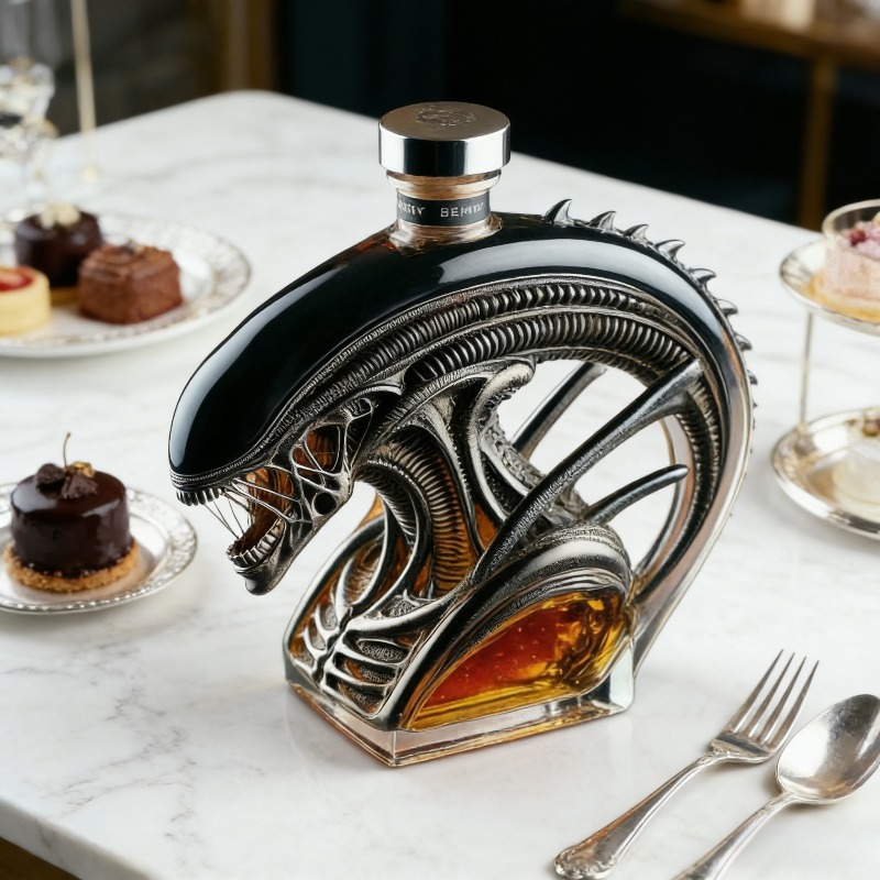 Glass Decanter Whiskey - Alien Xenomorph-vormige whiskykaraf, glazen likeurfles met