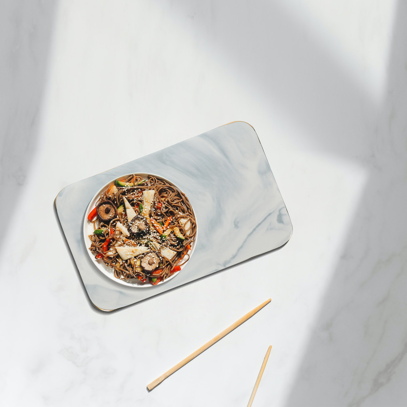 Marble Serving Board - Marmeren dienblad Elegant handgemaakt snijplank keukenaccessoire