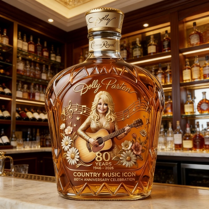 Glass Decanter Whiskey - Dolly Parton Premium Countrymuziek Thema Whisky