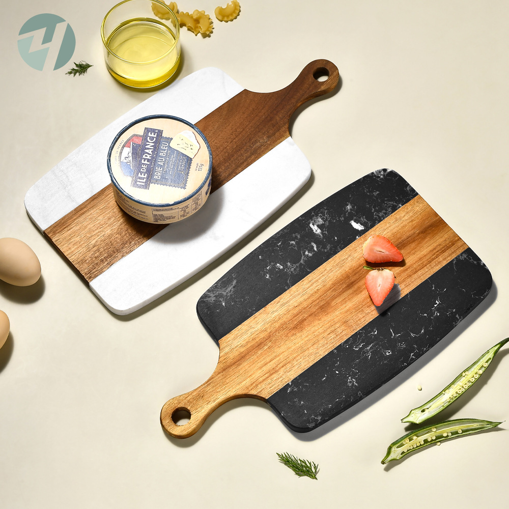 Mahoniehouten snijplank met ho - Marble Serving Board recensie en prijs