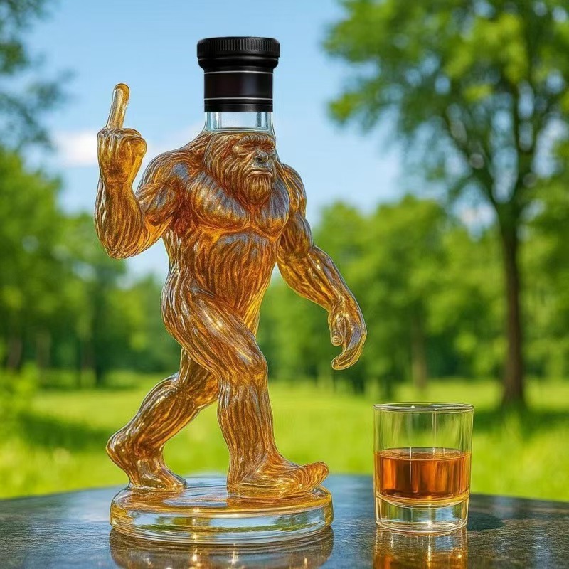Grappige Bigfoot Crown Whisky  - Glass Decanter Whiskey recensie en prijs