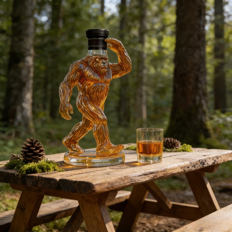 Grappige Bigfoot Crown Whisky  - Glass Decanter Whiskey recensie en prijs