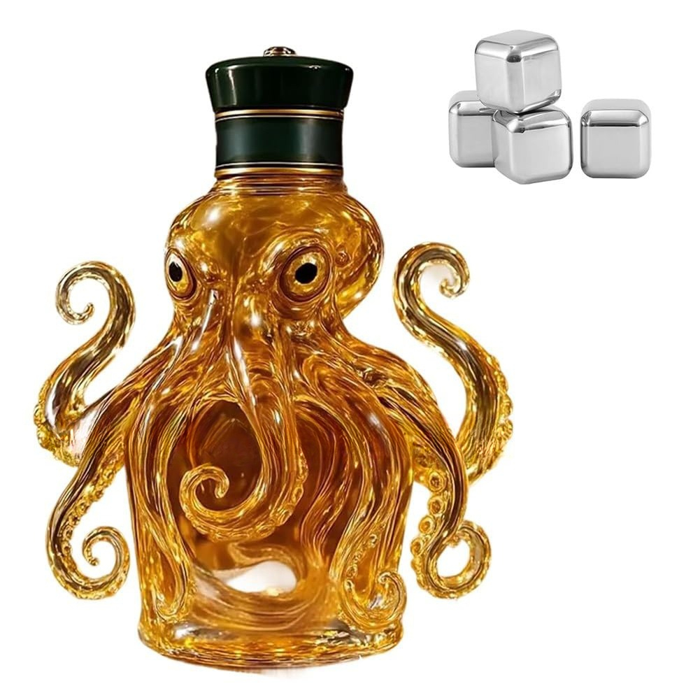3D Gegraveerde Octopus Whisky  - Glass Decanter Whiskey recensie en prijs